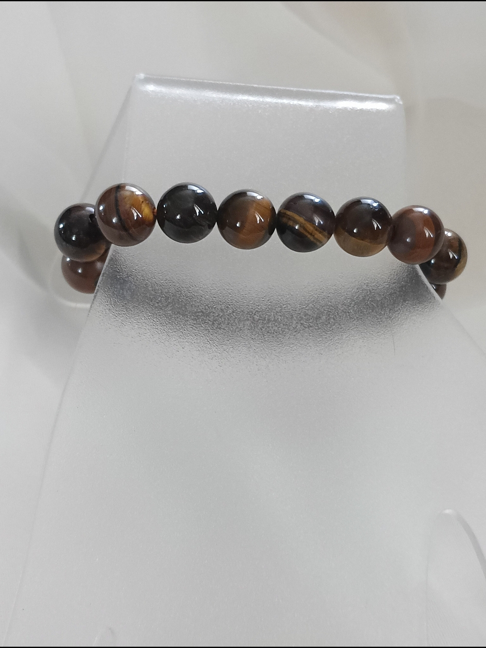 Vintage Brown and Gold Tiger Eye Beaded Bracelet